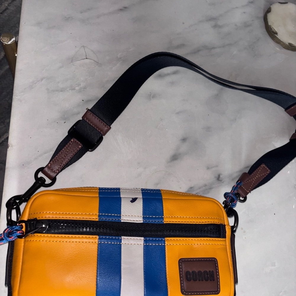 Coach Men's Belt Bag in Yellow and Blue
